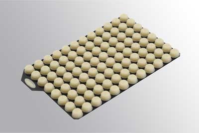 Micronic Pierceable TPE Capcluster Natural for capping 96 individual tubes