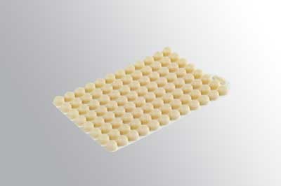 Micronic Pierceable TPE Capmat Yellow for capping 96 tubes