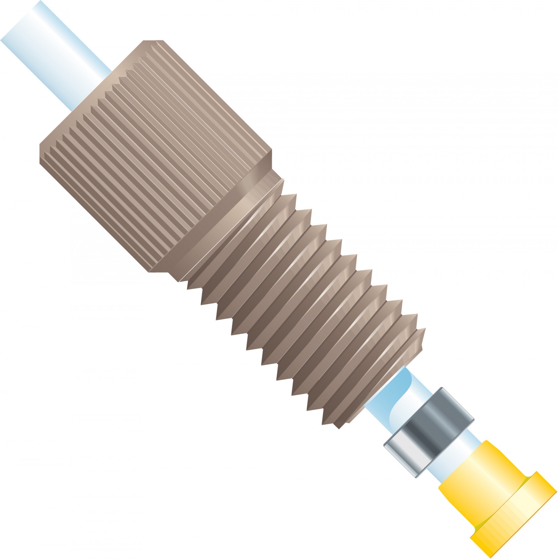 Upchurch: Nut PEEK 5/16-24, 1/8" LiteTouch