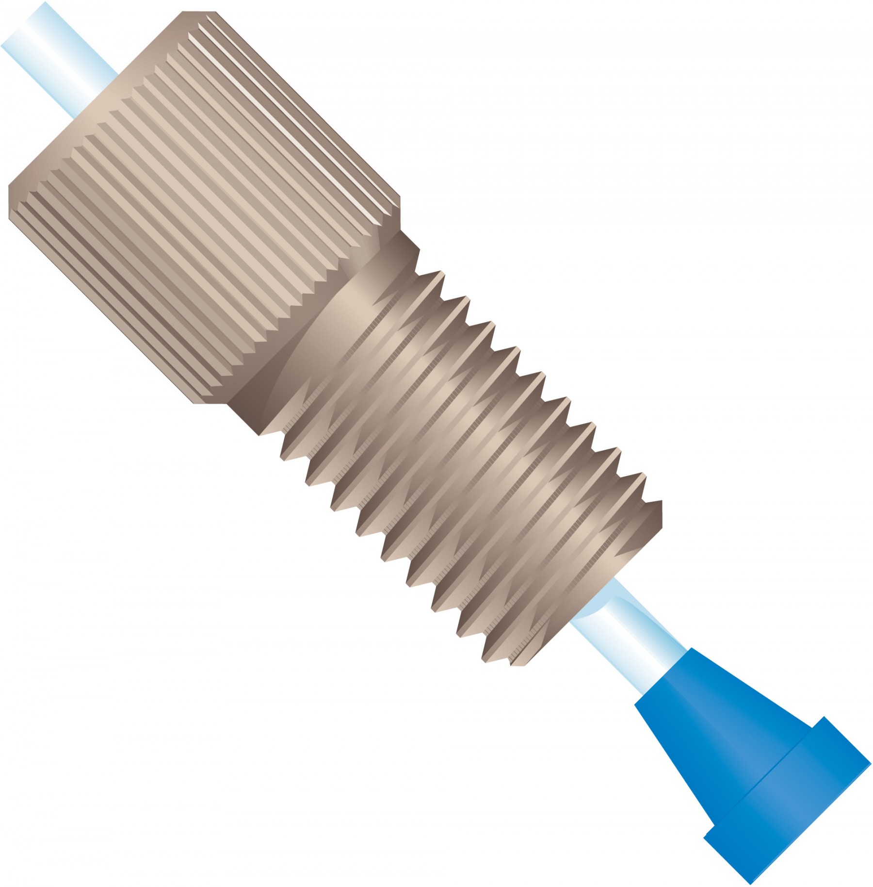 Upchurch: Nut Flangeless Fitting, 5/16-24,