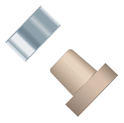 SuperFlangelessâ¢,  Ferrule,  1/16" OD Tubing, 1/4"-28 or M6 Flat Bottom, 500psi (172bar), PEEKâ¢, Natural