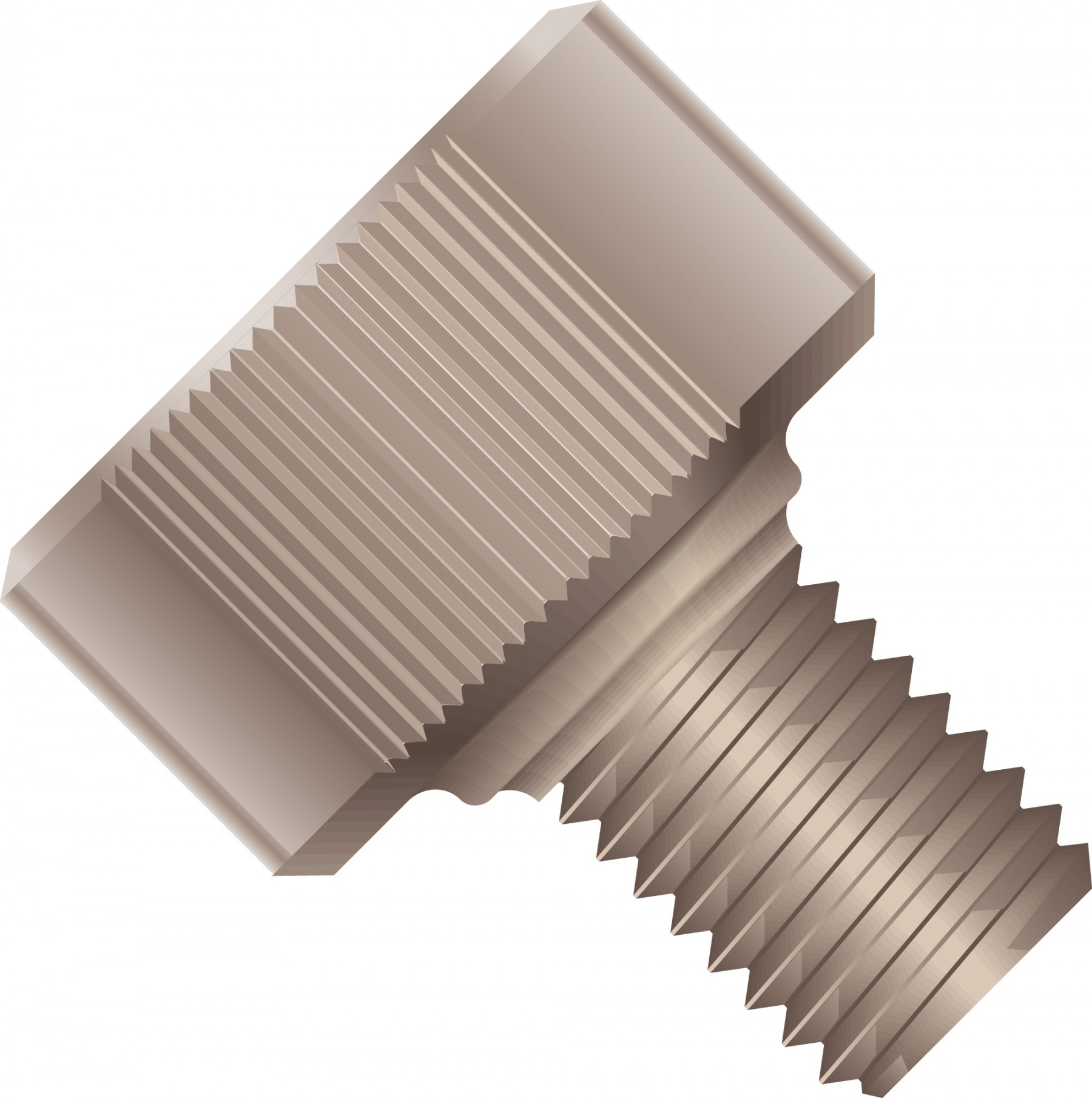 SuperFlangelessâ¢,  Fitting Nut,  1/16" or 1/32" OD Tubing, 1/4"-28 Flat Bottom,  PEEKâ¢, Natural