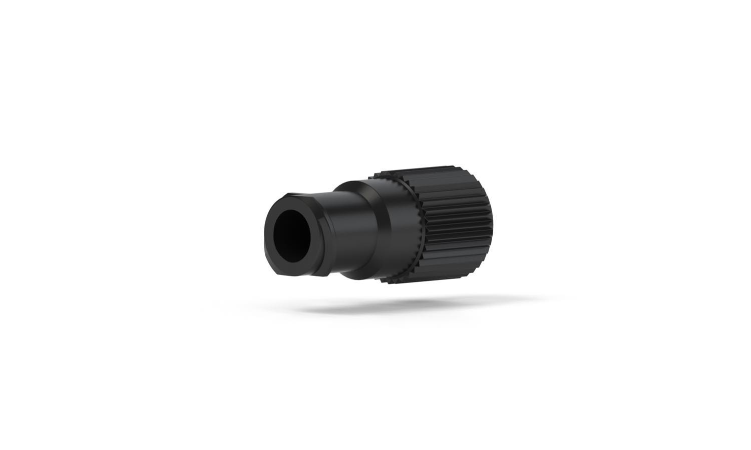 Adapters & Connectors: Adapter Luer Female to M6 Female, Black PEEK