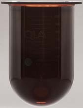 QLA Dissolution Vessels: 1000mL Amber Plastic Footed Vessel compatible with Agilent/VanKel/Varian
