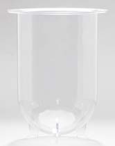 QLA Dissolution Vessels: 1000mL Clear Plastic Footed Vessel for Distek