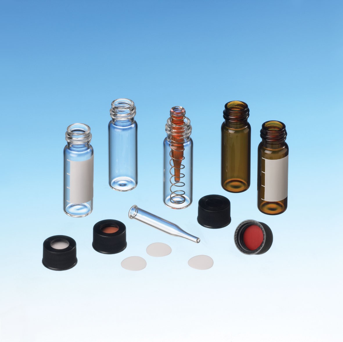 8mm PP Screw Cap, white, centre hole, 8-425 thread