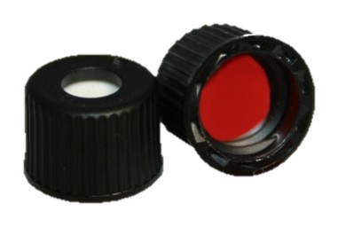 Discounted Vials and Caps: Screw Cap 8mm Open, Silicone/Red