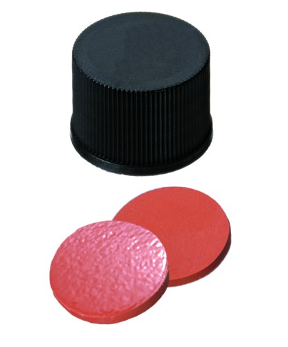 Discounted Vials and Caps: Screw Cap 10mm Closed, Rubber/PTFE