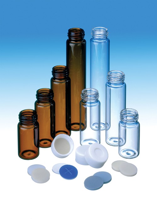 24mm Combination Seal: PP Screw Cap, white, centre hole; Butyl red/PTFE grey, 55° shore A, 2.5mm