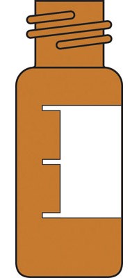 2ml Screw Neck Vial, 8-425 thread, 32 x 11.6mm, amber glass, 1st hydrolytic class, small opening, label and filling lines
