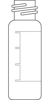 4ml Screw Neck Vial, 45 x 14.7mm, clear glass, 1st hydrolytic class, with label and filling lines