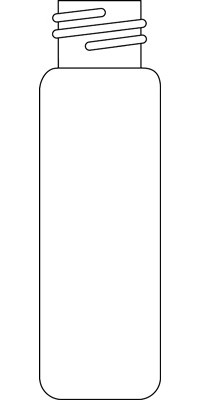 20ml Headspace-Vial, 75.5 x 23mm, clear glass, 1st hydrolytic class, rounded bottom, for PLASTIC screw caps ND18