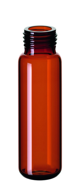 20ml Precision Thread Headspace-Vial, 75.5 x 22.5mm, amber glass, 1st hydrolytic class, rounded bottom (for MAGNETIC screw caps)
