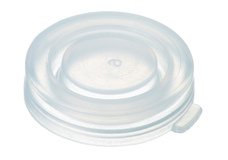 22mm PE Snap Cap, 23,5 x 5,5mm, transparent, closed top