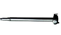 QLA Dissolution Basket Shafts: Spin ON/OFF Spring Clip Style Basket Shaft, 316 SS, Serialized