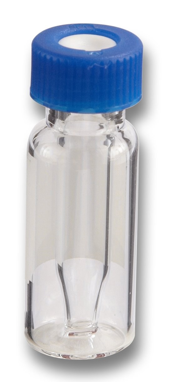 Short Thread Vial 9mm, 0.35ml Fused Insert, Label