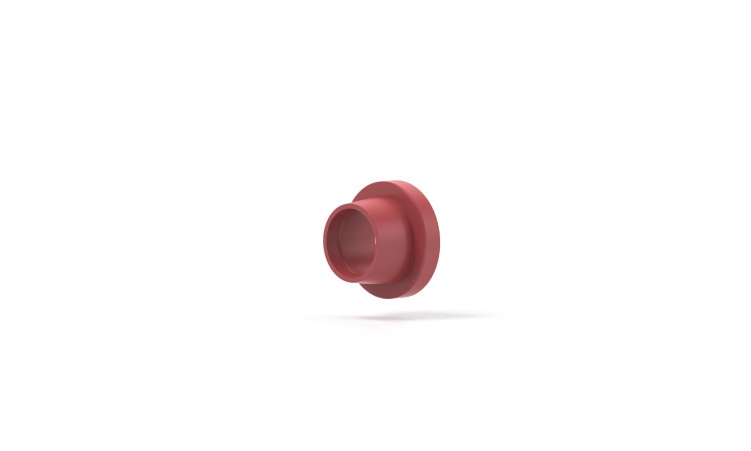Flangeless Ferrule, for 1/4" OD Tubing, 1/2"-20 Flat-Bottom, ETFE, Natural