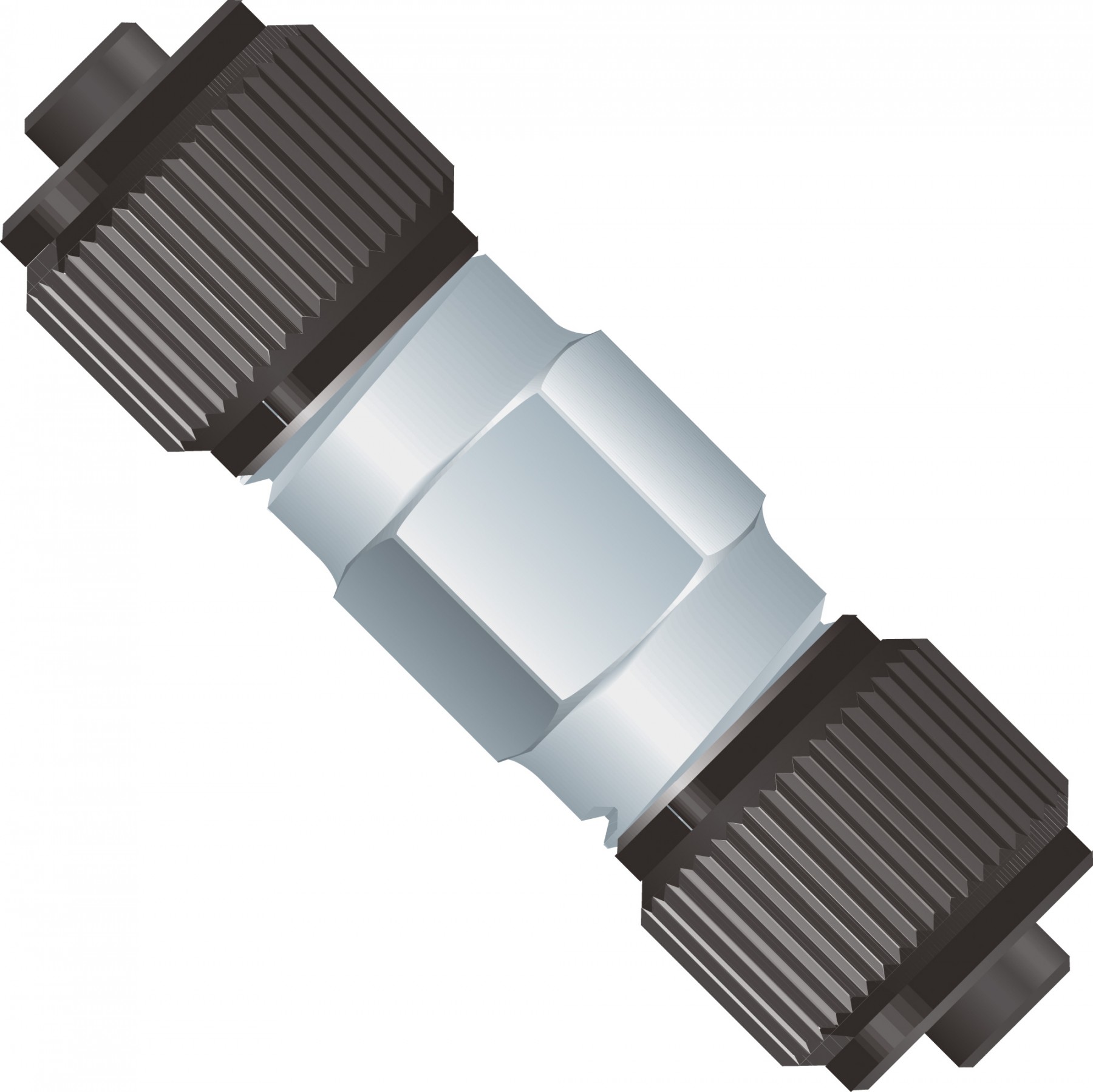 Adapters & Connectors: VHP MicroTight Union, SST/PEEKâ¢, for 360µm OD Tubing, 5-16"-24 Coned