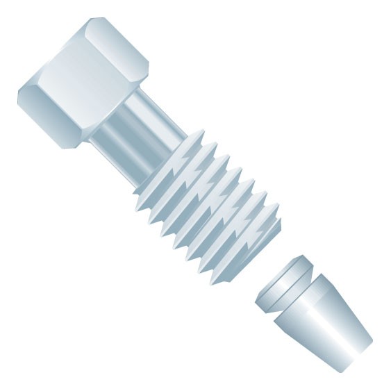 VHP Fitting for 1/32" OD Tubing, M4 Coned, SST, Natural