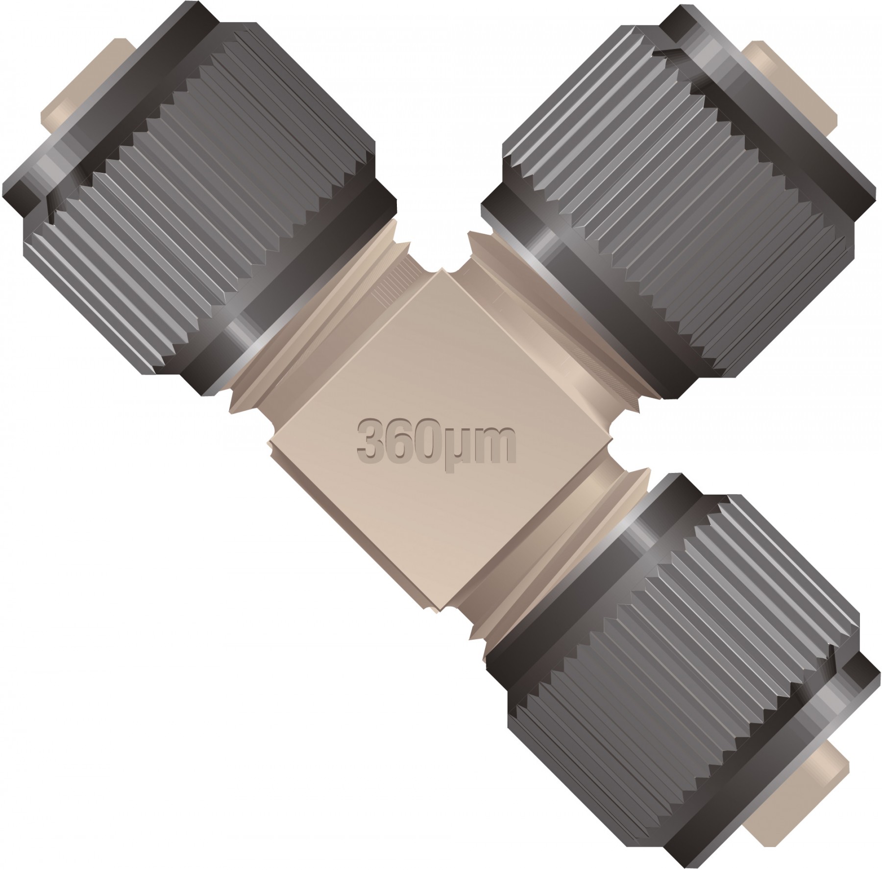 Adapters & Connectors: MicroTee for 360 µm Tubing, 5/16"-24 Coned, PEEKâ¢
