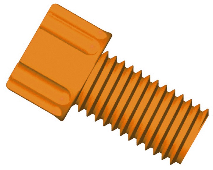 Gripper Fitting Nuts, 1/8" OD Tubing, 1/4"-28 Flat Bottom, Orange