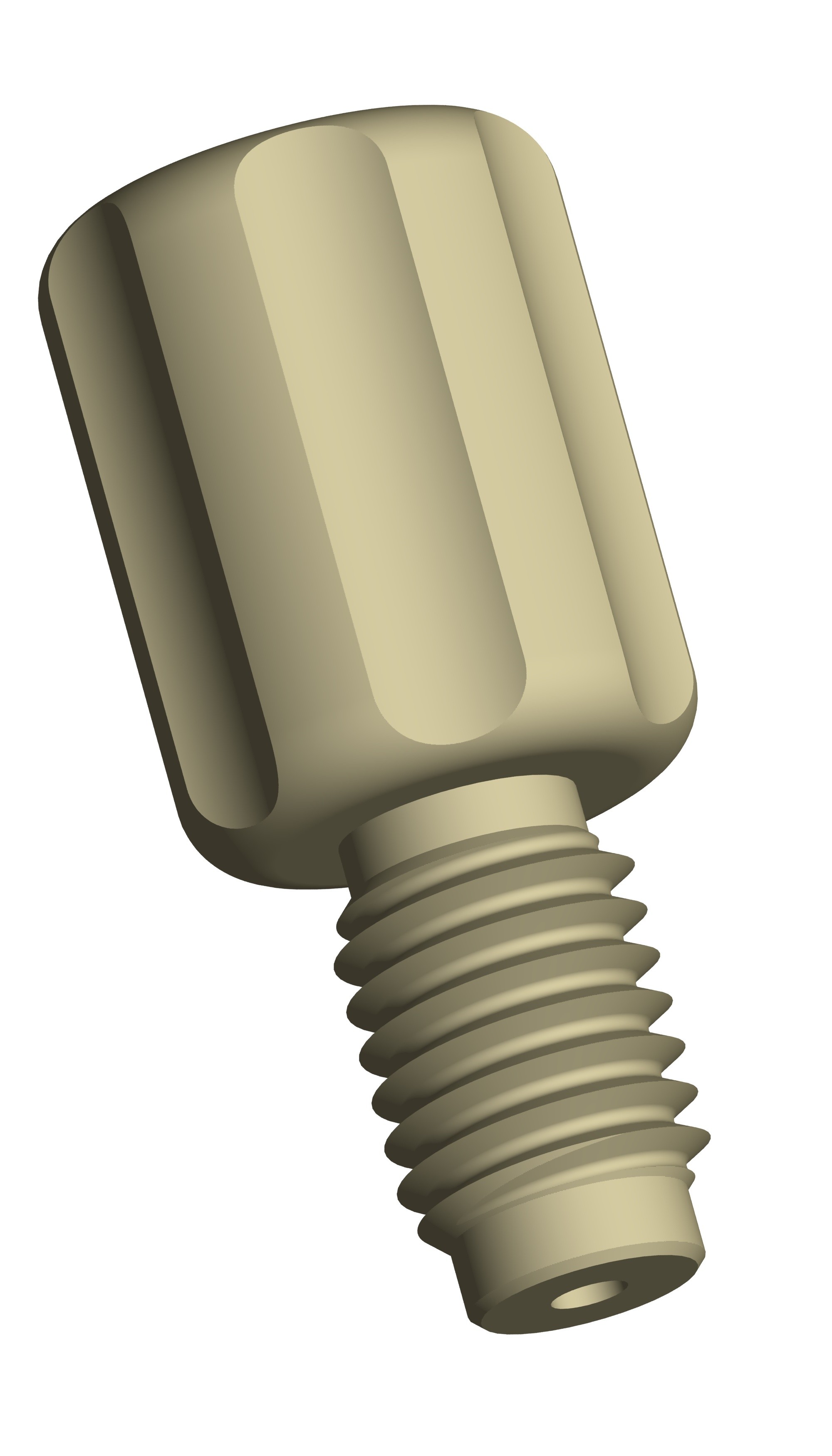 Adapters & Connectors: Adaptor, Threaded, 1/4"-28 (Flat Bottom) to M6 (Male, Flat Bottom)
