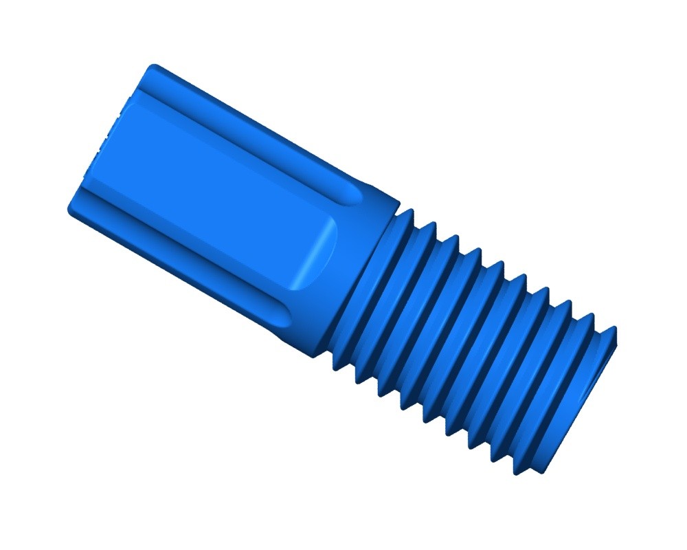 Omnilok Type-S Fitting Nut, 1/16" OD Tubing, 1/4"-28 Flat Bottom, Blue