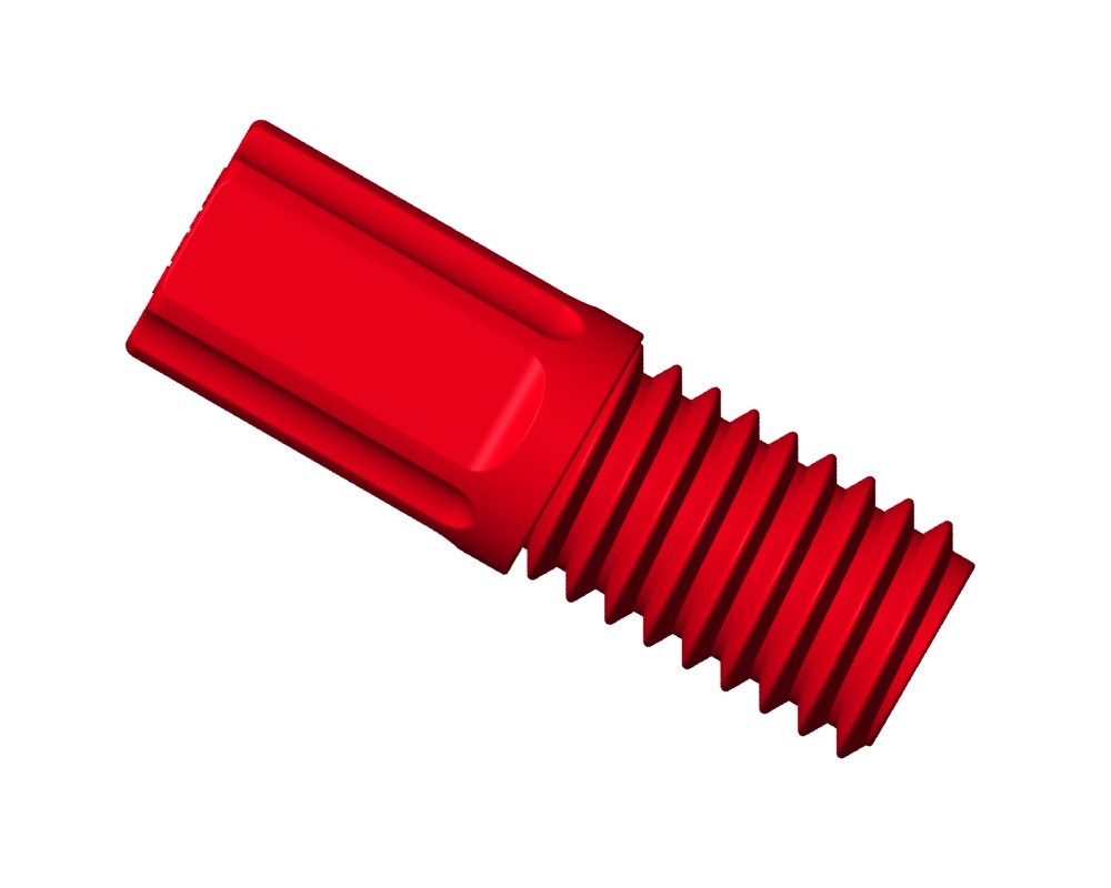 Omnilok Type-S Fitting Nut, 1/8" OD Tubing, 1/4"-28 Flat Bottom, Red