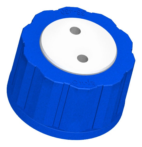 Diba Labware: T-SERIES CAP, 38-430, 2 PORTS, PLASTIC BOTTLE