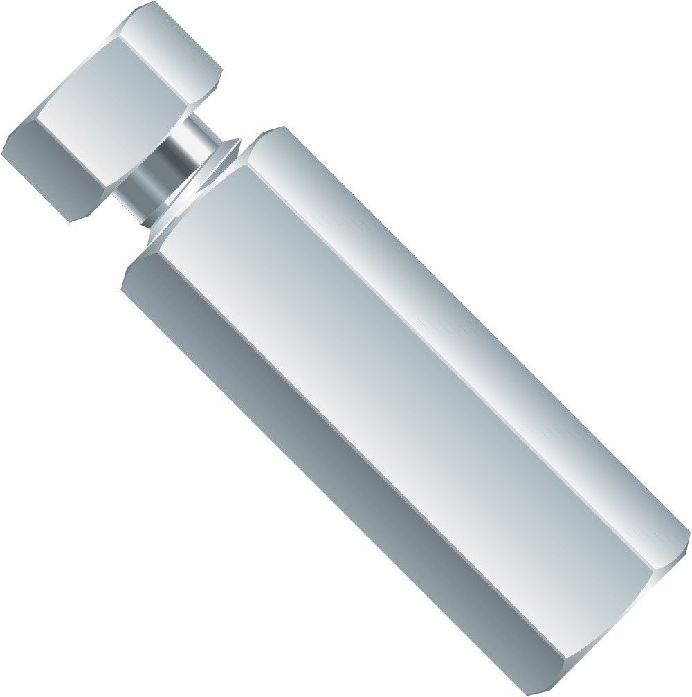 Adapters & Connectors: Threaded  Adapter, 10-32 Coned (Female) to M6 Flat Bottom (Female), SST