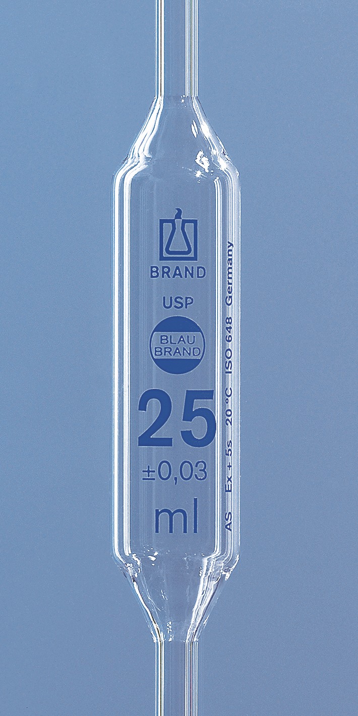 Brand: Bulb pipette BLAUBRAND cl. AS USP