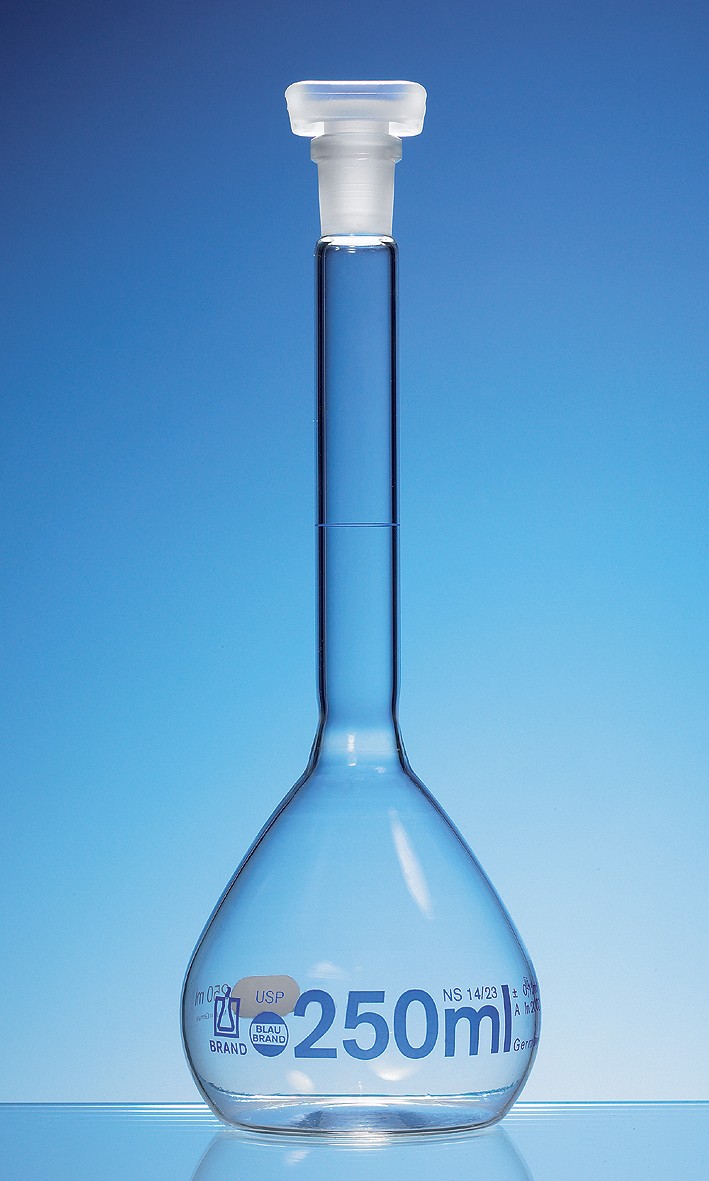 Brand: Vol. flask, BLAUBRAND, cl.A, USP,