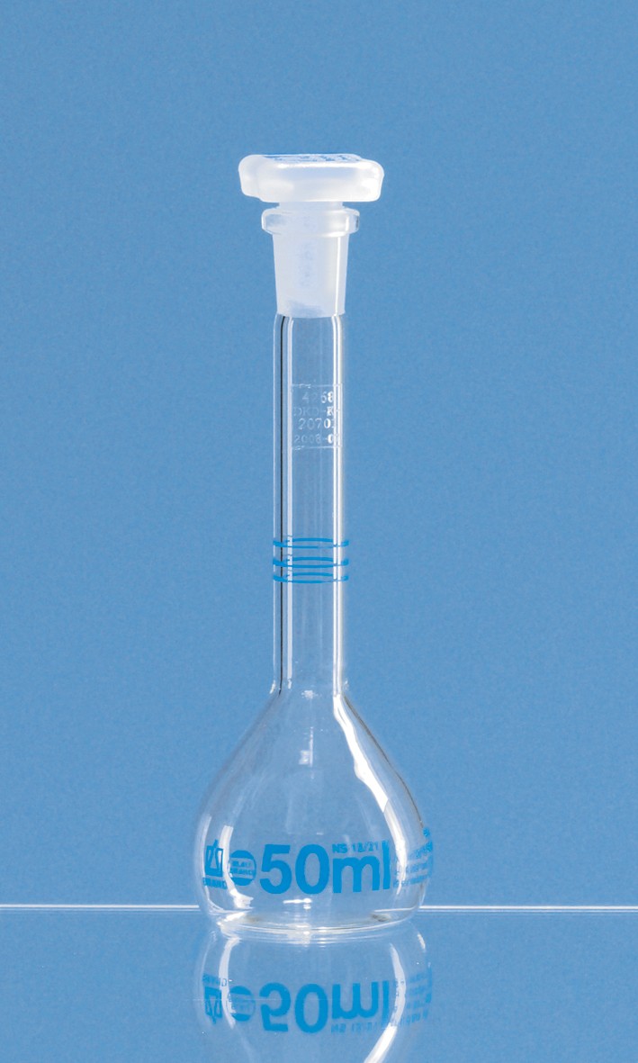 Brand: Vol. flask with 3 marks DAkkS cal.