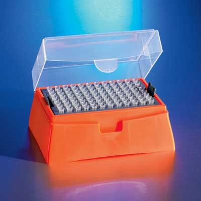 Corning: Pipette Tips / PD tips: Tip, 200µl DeckWorks, Clear  Graduated Hinged DeckRacks