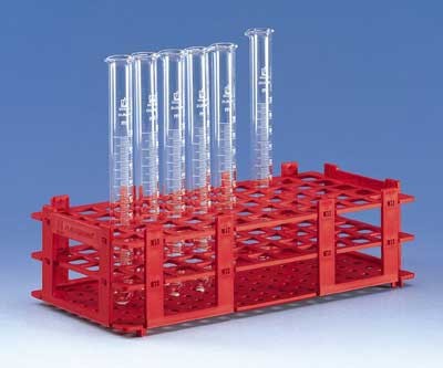 Brand: Tubes, Caps & Racks: Test tube Rack, PP, white 265x126x75 mm f. 55 tubes to dia. 18 mm