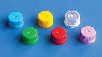 Brand Screwcaps, Silicone sealing, red, non-sterile