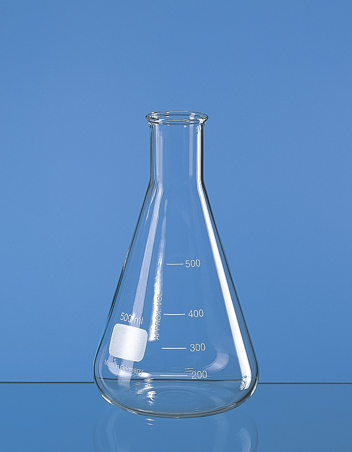 Brand: Erlenmeyer flask, narrow neck,