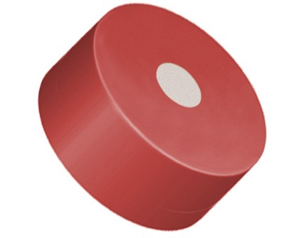 Filters & Frits: Titanium Frit in PCTFE Ring, Natural/ Yellow, 0.2µm, 0.062 Frit OD, 0.248 Ring OD