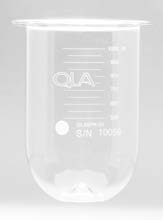 QLA Dissolution Vessels: 1000mL Clear UltraCenter Precision Glass PEAK Vessel with Plastic Rim compatible with Agilent 708/709-DS Baths, Serialized