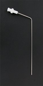 QLA Dissolution Sampling Cannula: 4.75" Bent 316 SS 1/16" OD Cannula with Kynar Luer Lock, Low Cost alternative