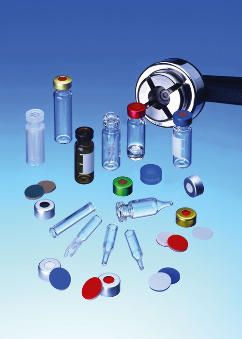 11mm Combination Seal: Aluminium Cap, clear lacquered, centre hole; Silicone white/PTFE blue, 55° shore A, 1.5mm, cross-slitted
