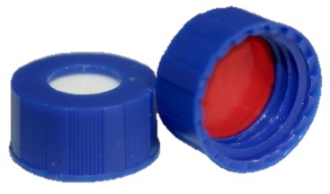 Discounted Vials and Caps: Short Thread Cap, Blue, 9mm,