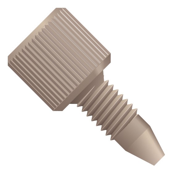 Fingertight Fitting Kit, single piece, for 1/16" OD Tubing, 10-32 Coned, PEEK, Various 