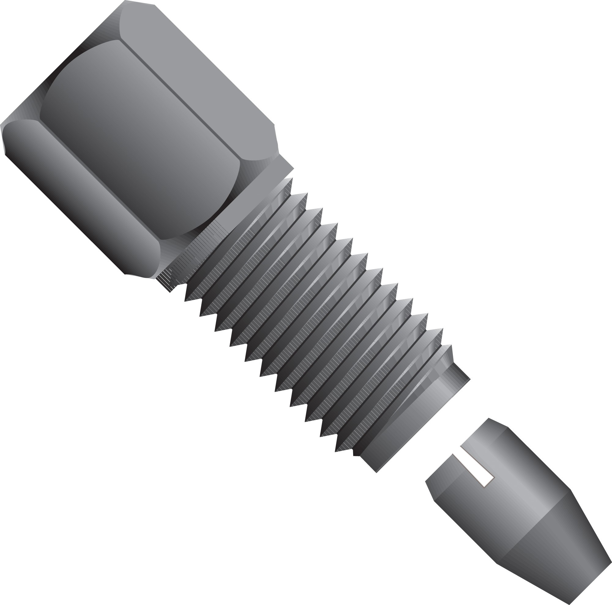 SealTightâ¢ Fitting, for 1/16" OD Tubing, 10-32 Coned, PEEK, Black