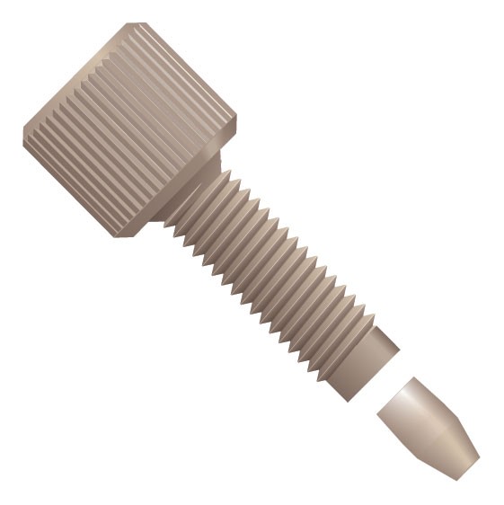Fingertight Fitting, for 1/16" OD Tubing, 10-32 Coned, PEEK, Natural