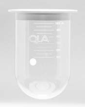 QLA Dissolution Vessels: 1000mL Clear Glass Vessel with Plastic Rim compatible with  Agilent 708/709-DS Baths, Serialized