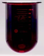 QLA Dissolution Vessels: 1000mL Amber Glass Vessel for Pharmatest, Serialized