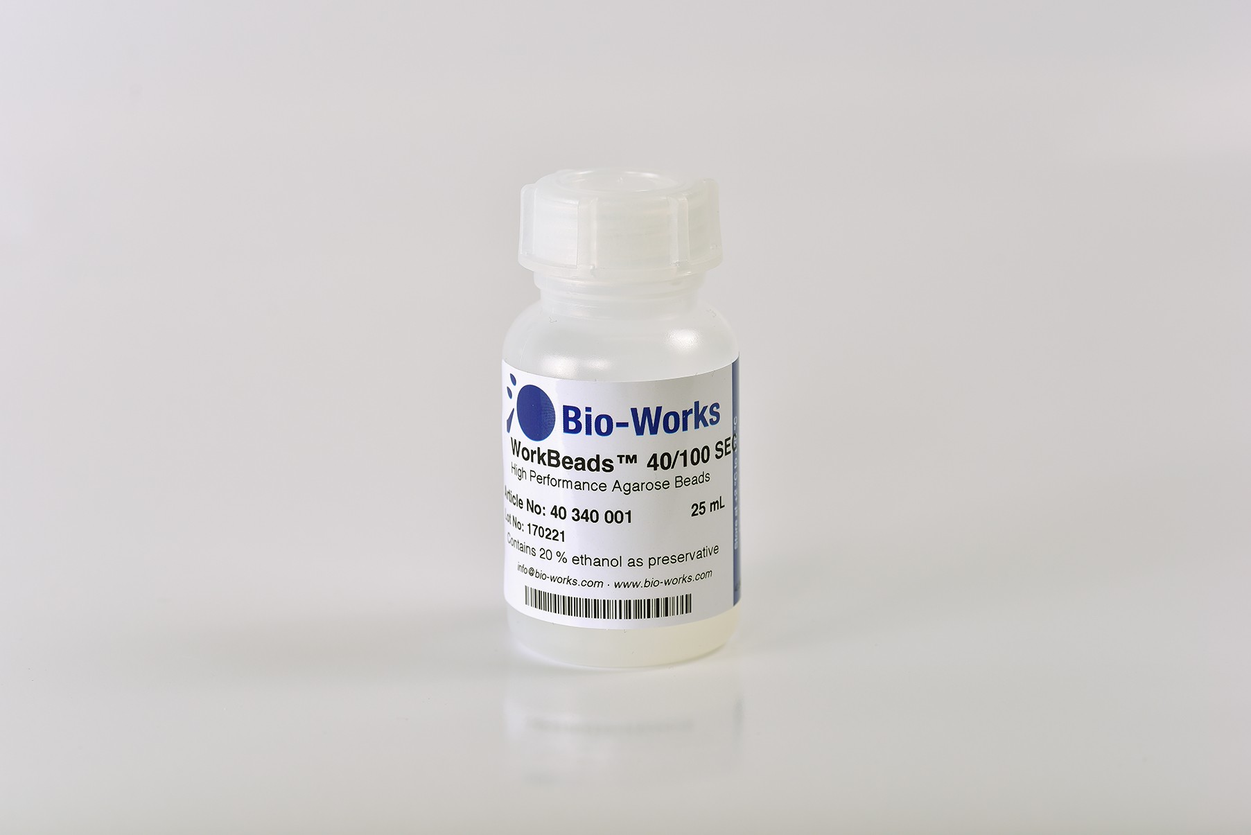 Bio-Works: Size Exclusion Media WorkBeads 40/100 SEC Bulk-Media 25ml