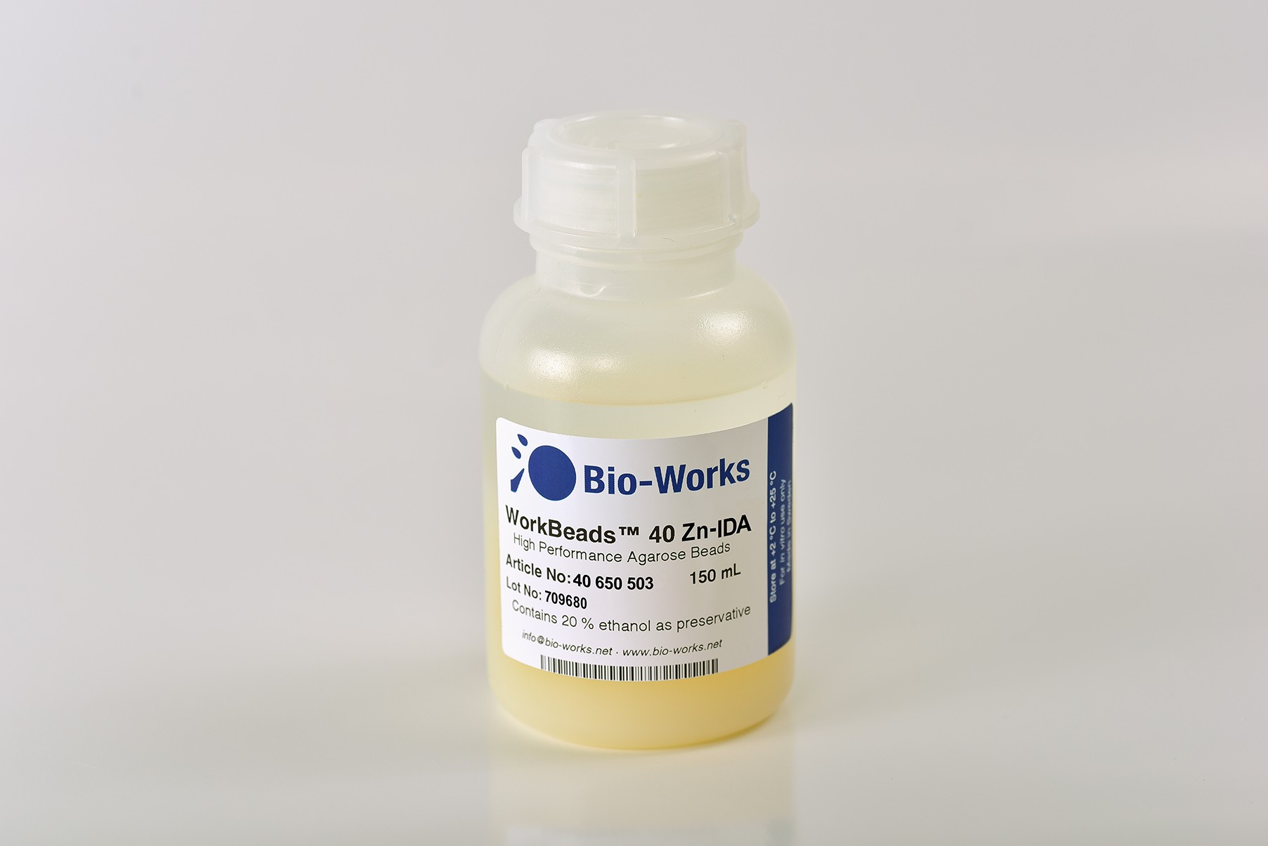 Bio-Works: WorkBeads 40 Zn-IDA Bulk-Media 150ml