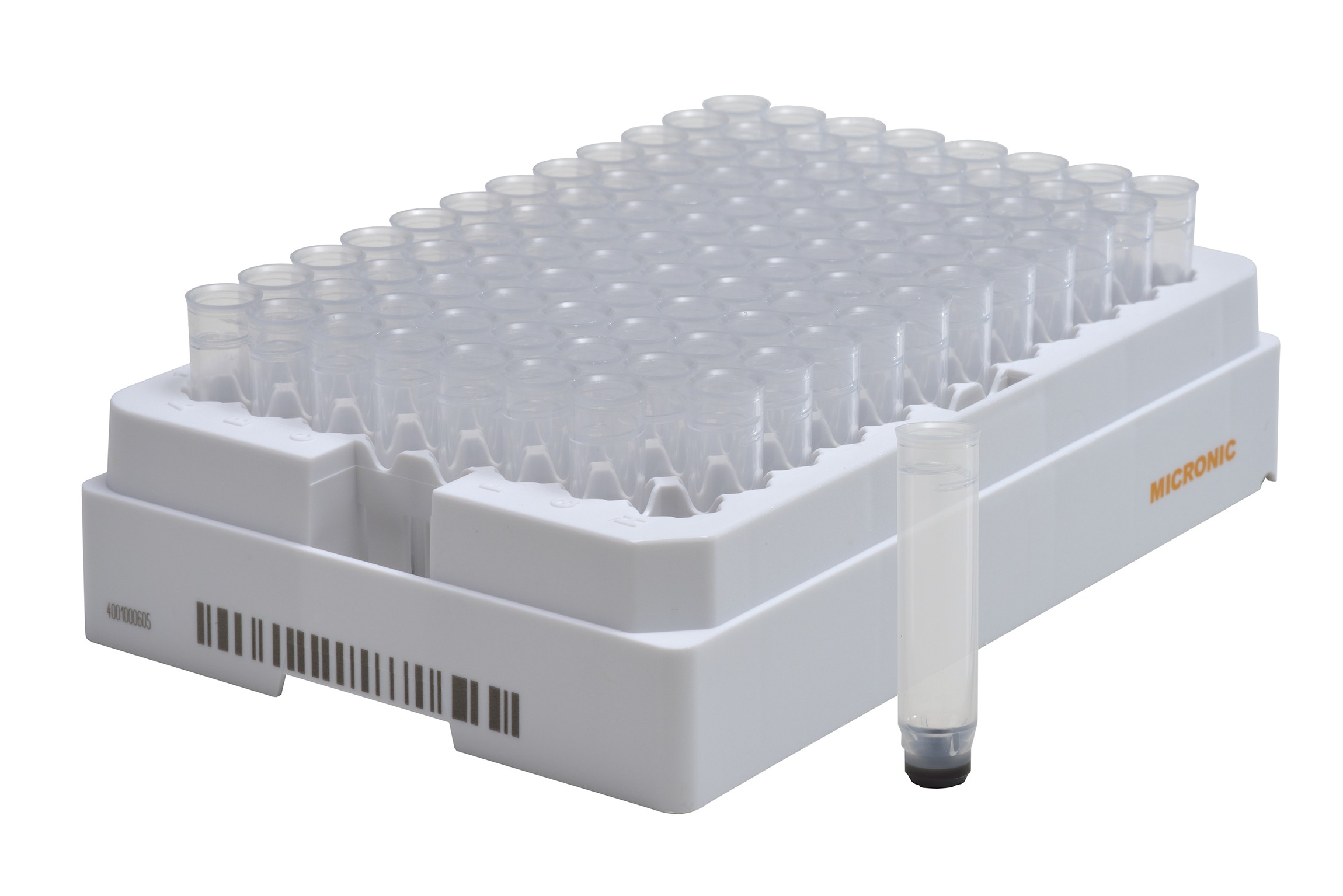 Micronics: 1.10ml 2D Data Matrix coded screw